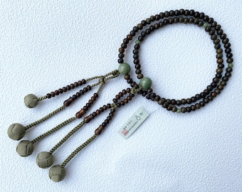 Kyoto Juzu Japanese Buddhist Mala Bracelet Nichiren Ladies Ryokudan Saussurite , US DDP