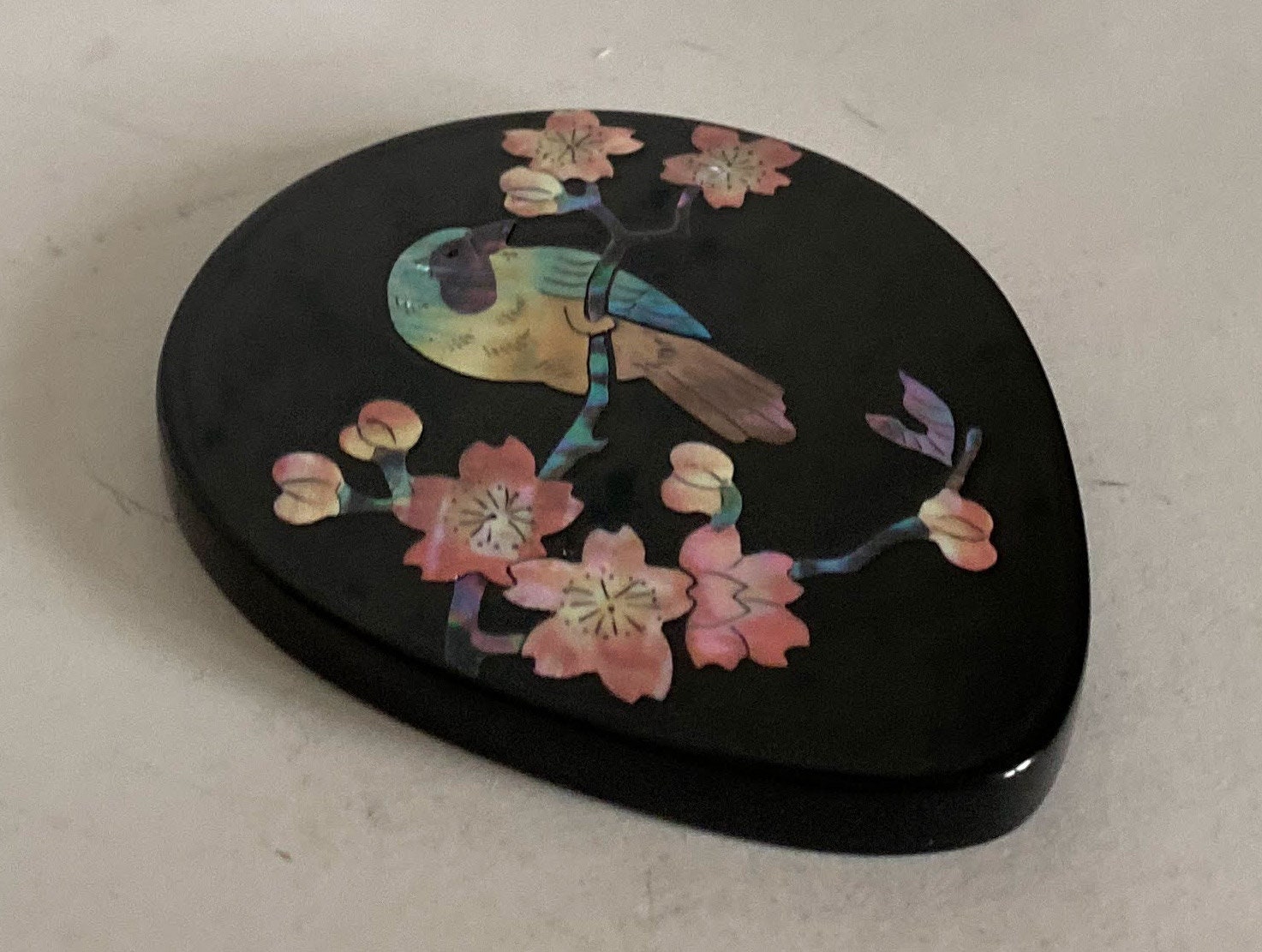 Excellent Japanese Lacquered Hand Held Purse Mirror Mother of Etsy