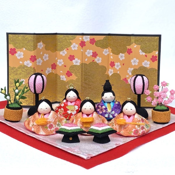 Kyoto Hina Ningyo Chirimen Crape Japanese Traditional Doll Cute Good Smile Japan