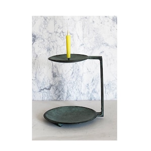 Shokudai takaoka Craft Japanese Metal Candlestick Bronze Shokumaru Japan