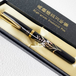 Maki-e Urushi Lacquer Makie Vulpen Yamanaka lakwerk Orchid Motif Japan