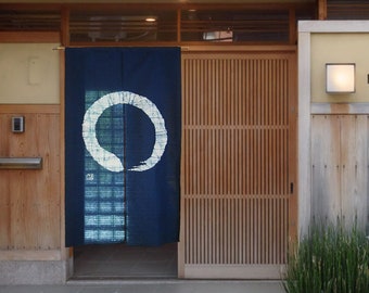 Kyoto Enso Noren Door curtain Roketsu dye Batik Navy Made in Japan 85 x 150 cm