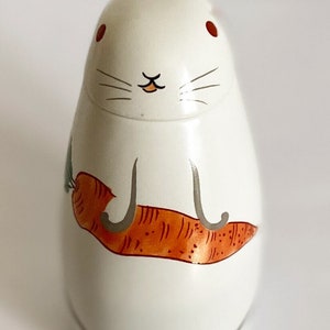 Arita yaki Japanese Soy sauce bottle cruet Rabbit Usagi Motif Made in Japan