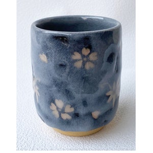 Yunomi Kyo Kiyomizu yaki Japanese tea cup L japan Nezumishino Spring Autumn