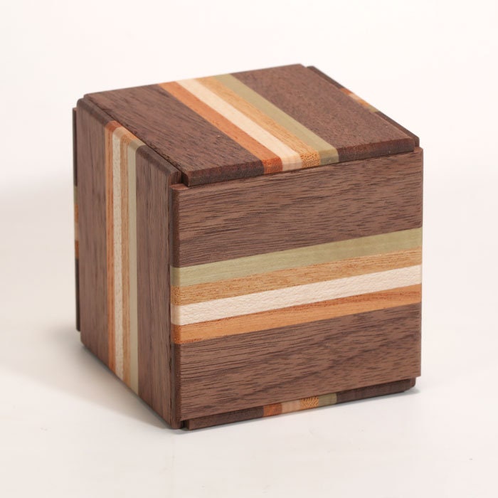 Yosegi Zaiku Karakuri test tube box Ⅱ gimmick Puzzle Box Wooden natural material 