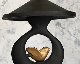 Japanese FURIN Wind Chime Bell Sparrow Suzume Nanbu Cast Iron