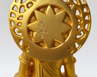 Fugen Bosatsu Samantabhadra Japanese Buddha Statue Gold Plating