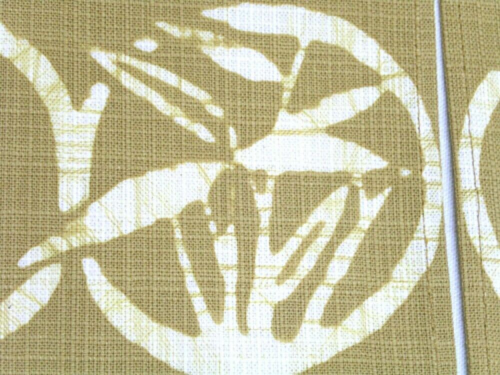 Kyoto Bambus Muster Noren Türvorhang Roketsu Farbe Batik Beige 85 x 26cm Japan 