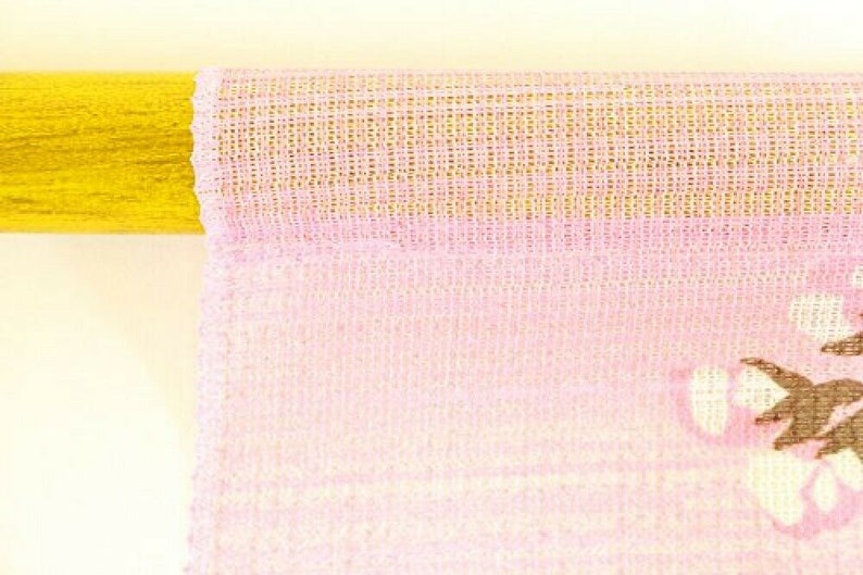 Noren Sakura Bangasa pattern Cherryblossom Umbrella hanging door curtain Pink 85x150cm Made in japan