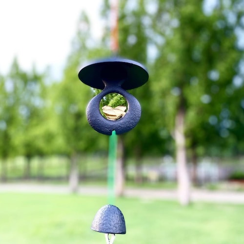 Japanese FURIN Wind Chime Bell Sparrow Suzume Nanbu Cast Iron