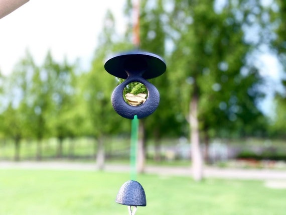 Japanese FURIN Wind Chime Bell Sparrow Suzume Nanbu Cast Iron