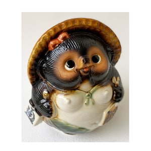 Onegai Tanuki Female Japanese Raccoon Dog Shigaraki yaki Happy from Japan