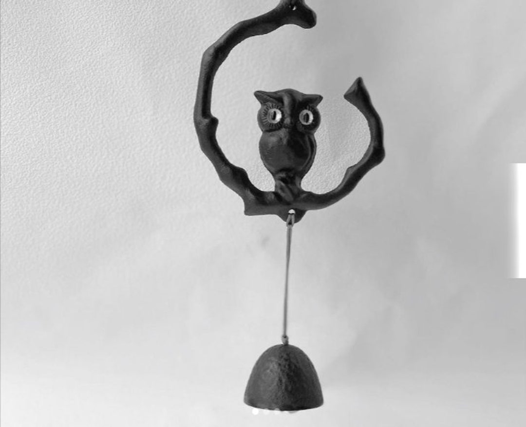 Owl Furin Japanese Wind Chime Bell Odako Takaoka Copper Made in Japan