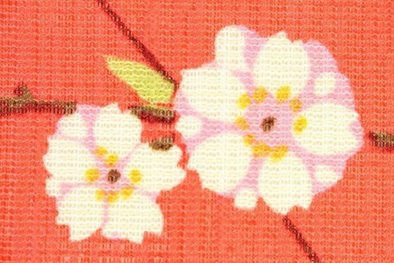 Noren Sakura Bangasa pattern Cherryblossom Umbrella hanging door curtain Pink 85x150cm Made in japan