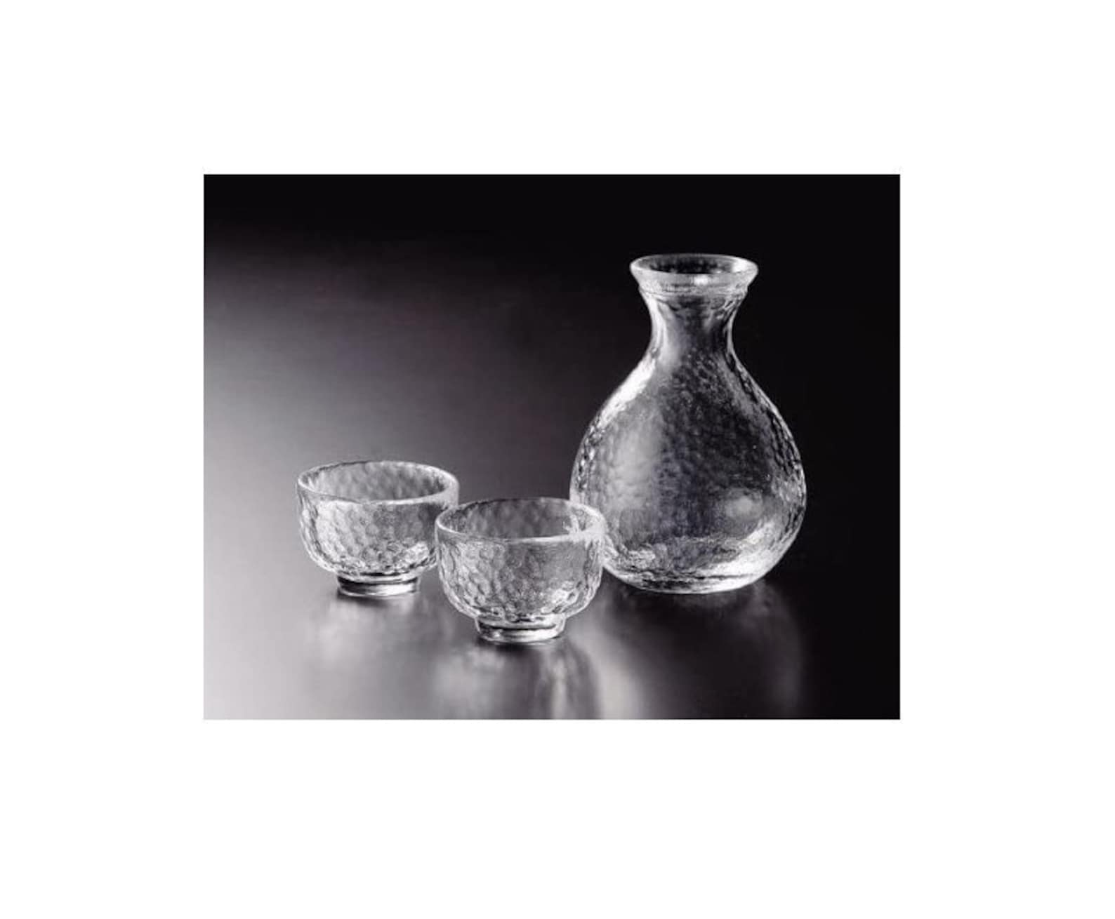 Ochoko Tokkuri Japanese glass Sake cup & bottle set Edo glass Etsy