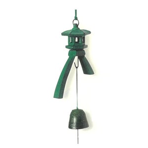 Japanese FURIN Wind Chime Kotoji Lantern Nanbu Cast Iron  Made in Japan