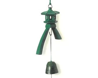 Japanese FURIN Wind Chime Kotoji Lantern Nanbu Cast Iron  Made in Japan