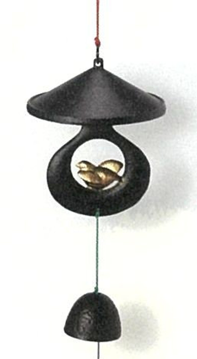 Japanese FURIN Wind Chime Bell sparrow Suzume Nanbu Cast Iron Etsy