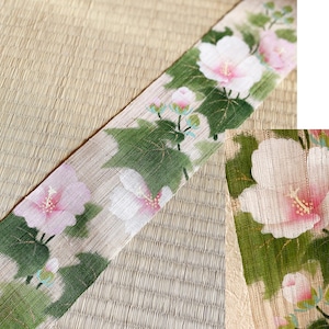 Kyoto Tapestry Wall Hanging Handpainted Linen Cotton rosemallow Suifuyo Summer