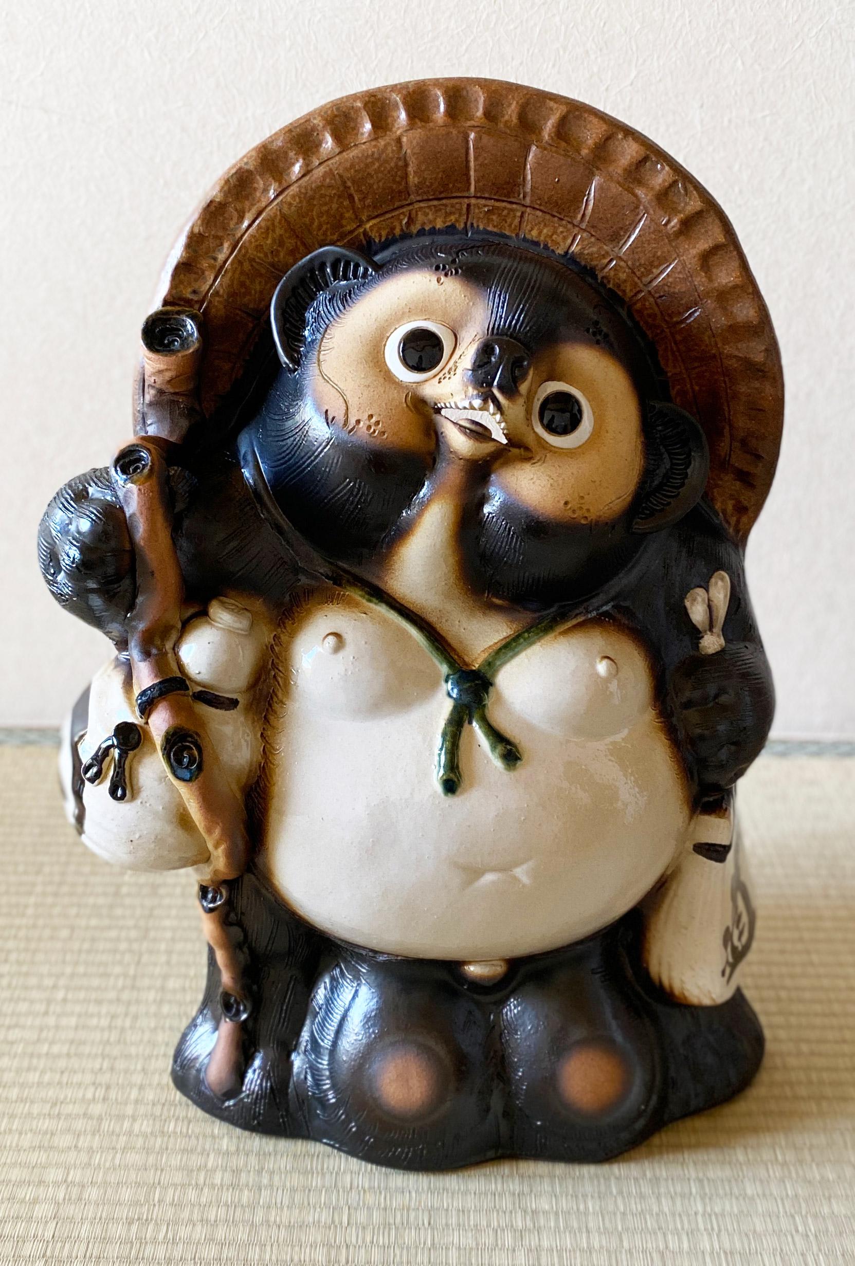 Ｋ－ｔａｎｕｋｉ Tanuki Shigaraki Yaki Ware Japanese Chinese Racoon Doggood
