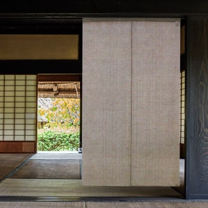 Kyoto Noren Japanese hanging curtain Japan Reiwa no Someiro Linen Amber