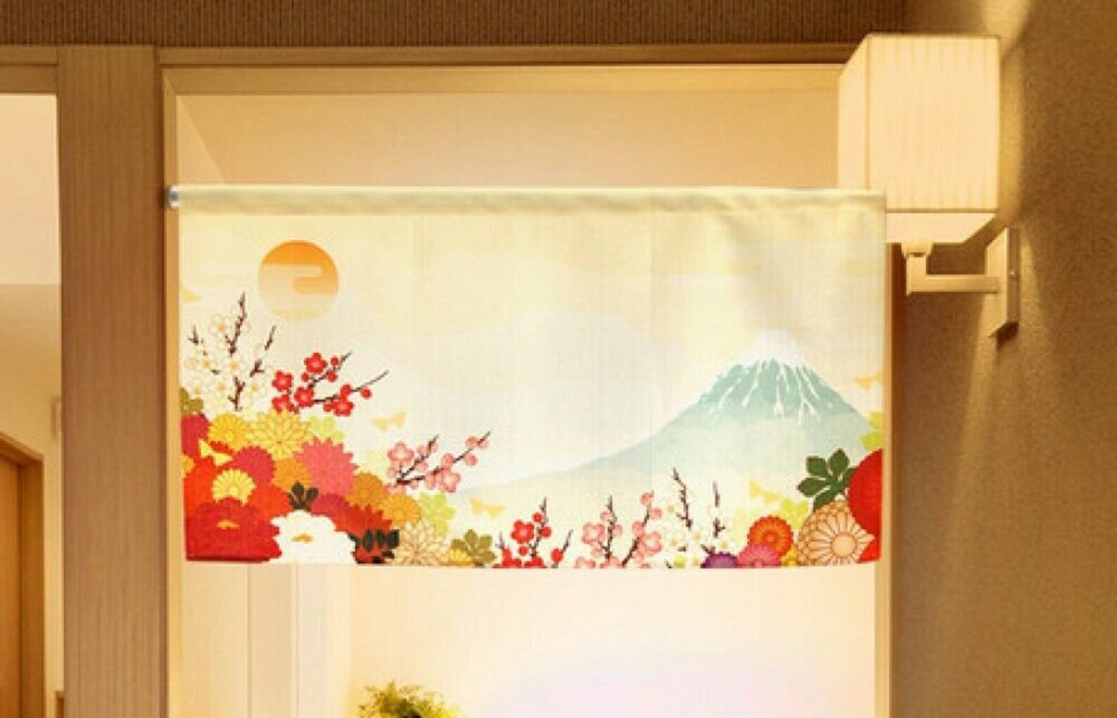 Noren Short Japanese door curtain Fujiyama Mt.Fuji Japan Etsy