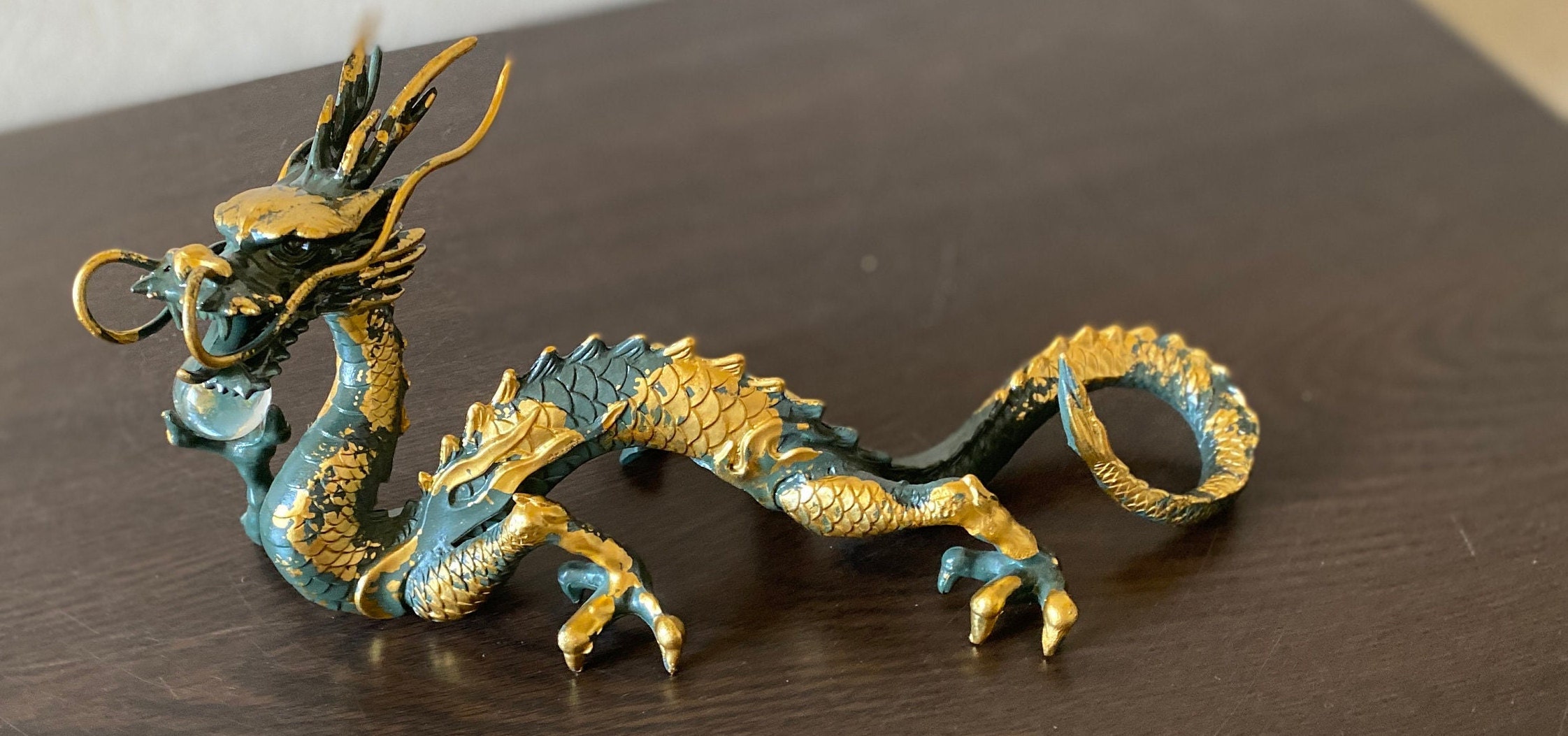 Dragon Ryu Ornaments Japanese Traditional Craft Sei-ryu Blue
