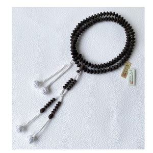 Shingon Buddhist Rosary Mala Juzu Prayer beads Japan Kyoto Irataka Nenju Black