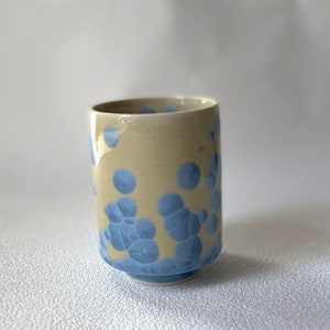 Yunomi Kyo Kiyomizu yaki ware Japanese tea cup japan Crystal Ash Blue Japan
