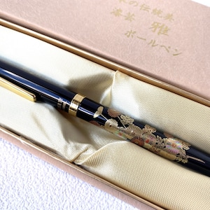 Maki-e Urushi Lacquer Makie Ballpoint Pen Yamanaka lacquerware Autumn Flower Jpn