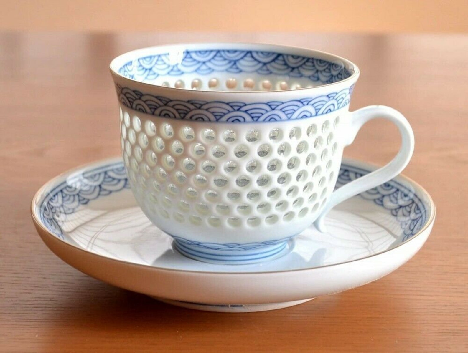 Arita porcelain Coffee Tea Cup & Saucer Glass glaze Etsy