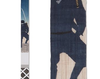 Kyoto Tapestry Wall Hanging Handpainted Linenshinobi Mask Ninja