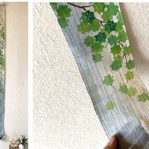 Kyoto Tapestry Wall Hanging Handpainted Linen Ayu Ao Momiji Yong maple leaves
