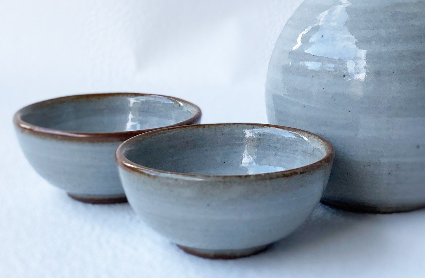 Arita Yaki Porcelain Sake Cup Bottle Set Guinomi Tokkuri