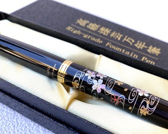 Maki-e Urushi Lacquer Makie Fountain Pen Yamanaka lacquerware SakuraCherry Japan