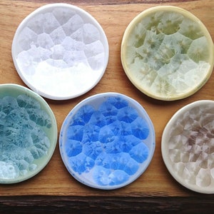Kyo Kiyomizu yaki ware small plate Flower Crystal set of 5 9.5cm