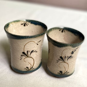 Yunomi Kyo Kiyomizu yaki ware Japanese tea cup set japan Arabesque Pattern