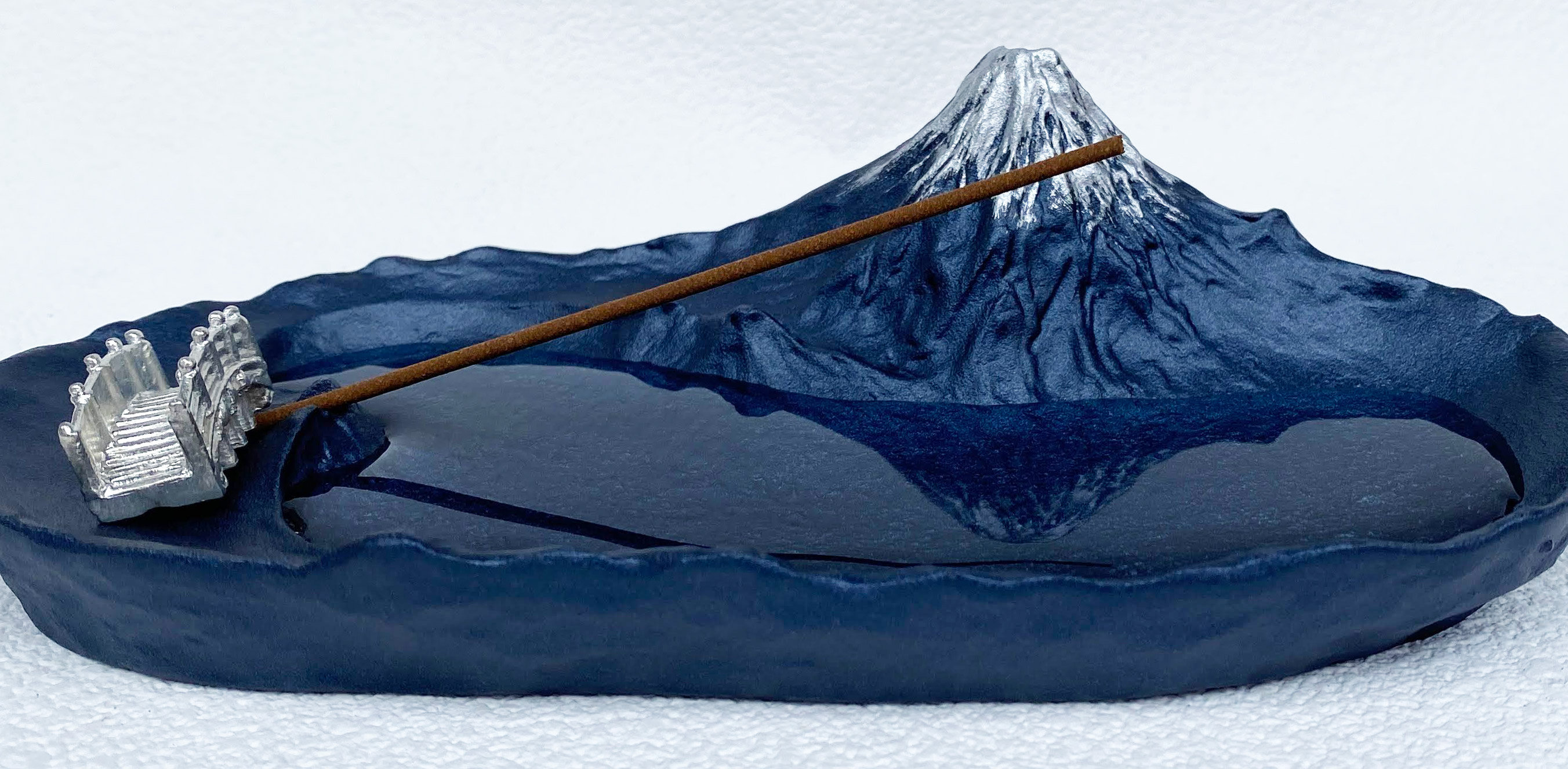 Incense Stand Reflection of Mt. Fuji Aluminum Japan Takaoka Metal