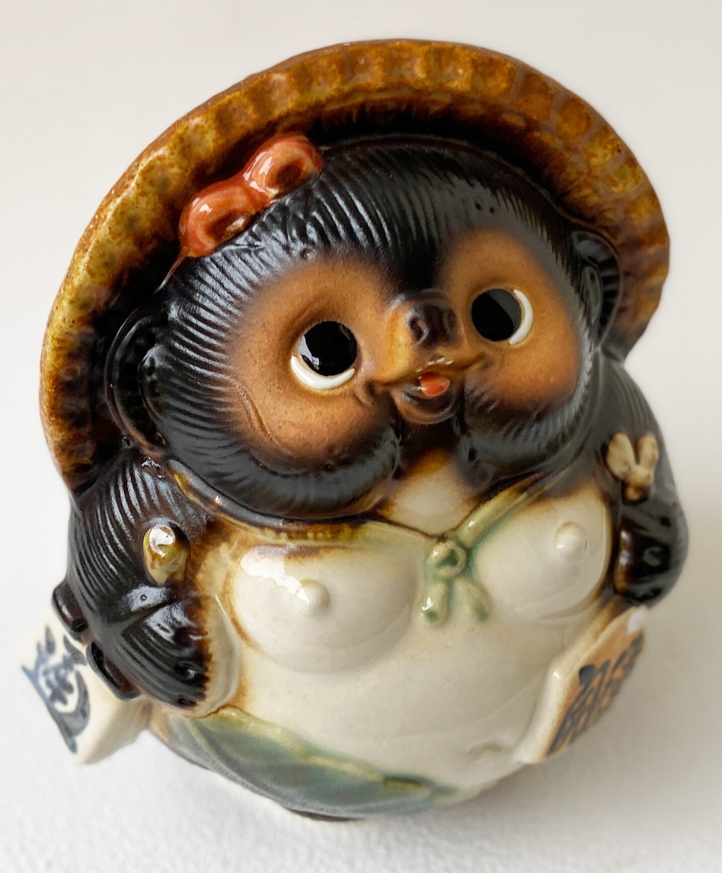 Onegai Tanuki Femmina di cane procione giapponese Shigaraki yaki