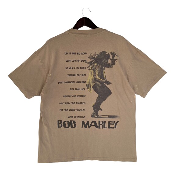 VINTAGE 90s BOB MARLEY Reggae Rasta Usa Wake up and Live Tee Shirt