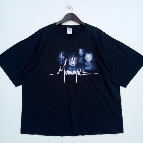 Vintage 00s mudvayne line up image rare design box logo american heavy metal band album tour singles horror gothic promo t-shirts