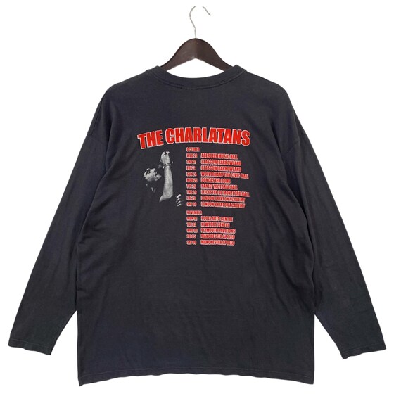 VINTAGE 90s THE CHARLATANS Indie Rock Britpop Longsleeve Tour 