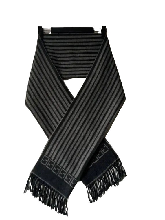 FENDI Muffler Monogram Scarf Striped Made in Italy Mafla