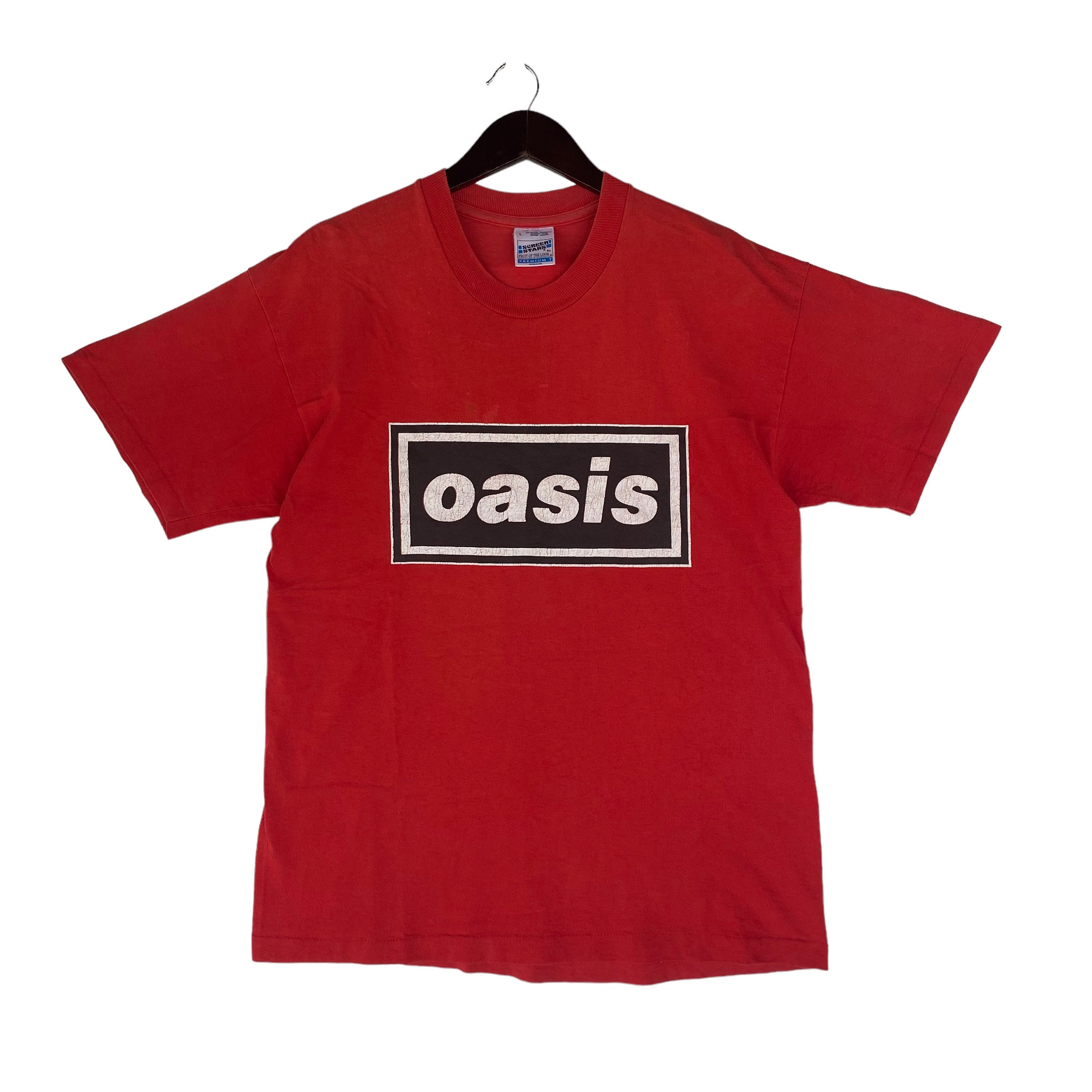 VINTAGE 90s OASIS Britpop Band Box Logo Definitely Maybe Promo