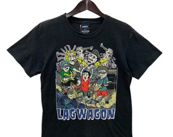 Lagwagon Shirt Vintage Y2K 2000 Print Bag Pipes Punk Tee
