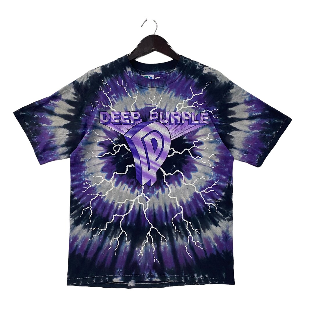 深瀬着用Deep Purple タイダイTシャツ LIQUID BLUE 90s SEKAI NO OWARI 深瀬着用 Deep Purple Tシャツ - メルカリ