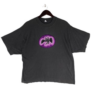 VINTAGE LED ZEPPELIN Swan Song Hard Rock band Embroidered rare tee t-shirt