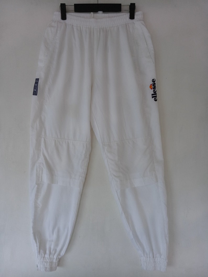 VINTAGE ELLESSE sweatpants sports Tennis track rare design spell out original streetwear jogging athletic tracksuit pants