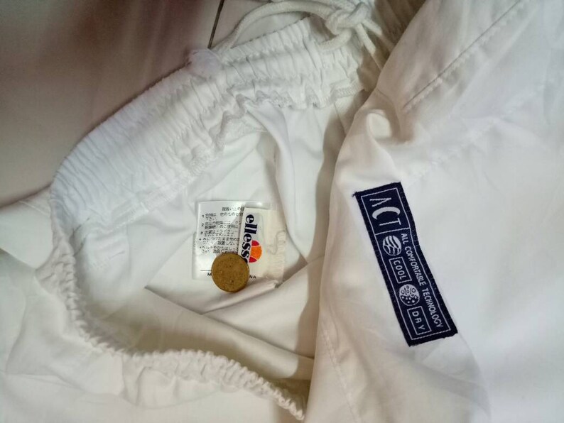 VINTAGE ELLESSE sweatpants sports Tennis track rare design spell out original streetwear jogging athletic tracksuit pants