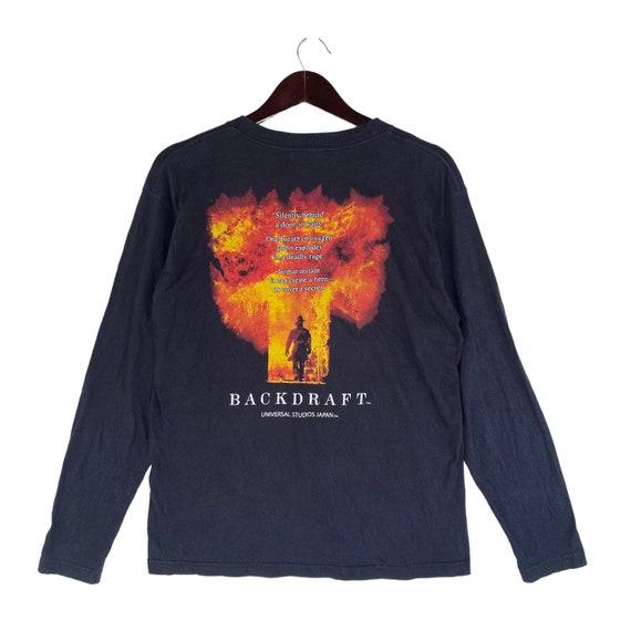 VINTAGE BACKDRAFT American action thriller film movie longsleeve tee shirt